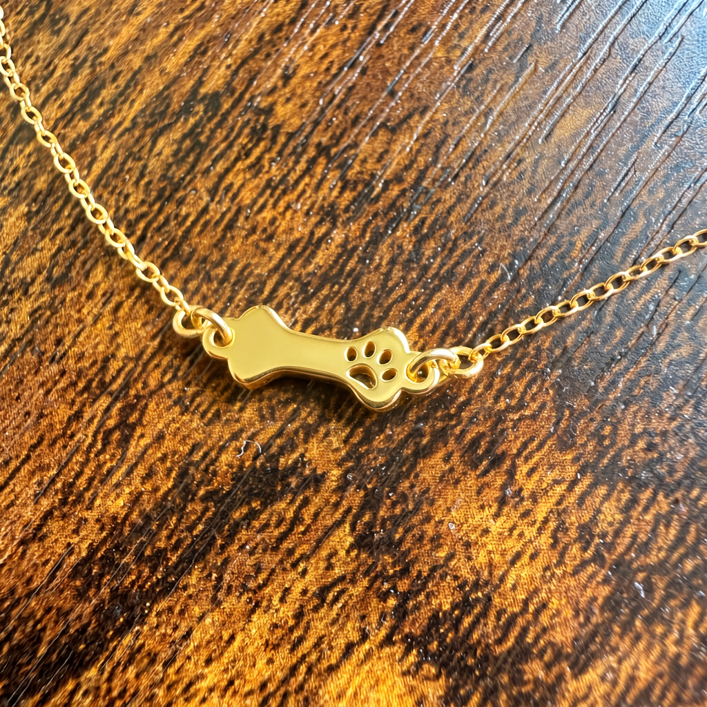 Dog Bone Bracelet in Gold