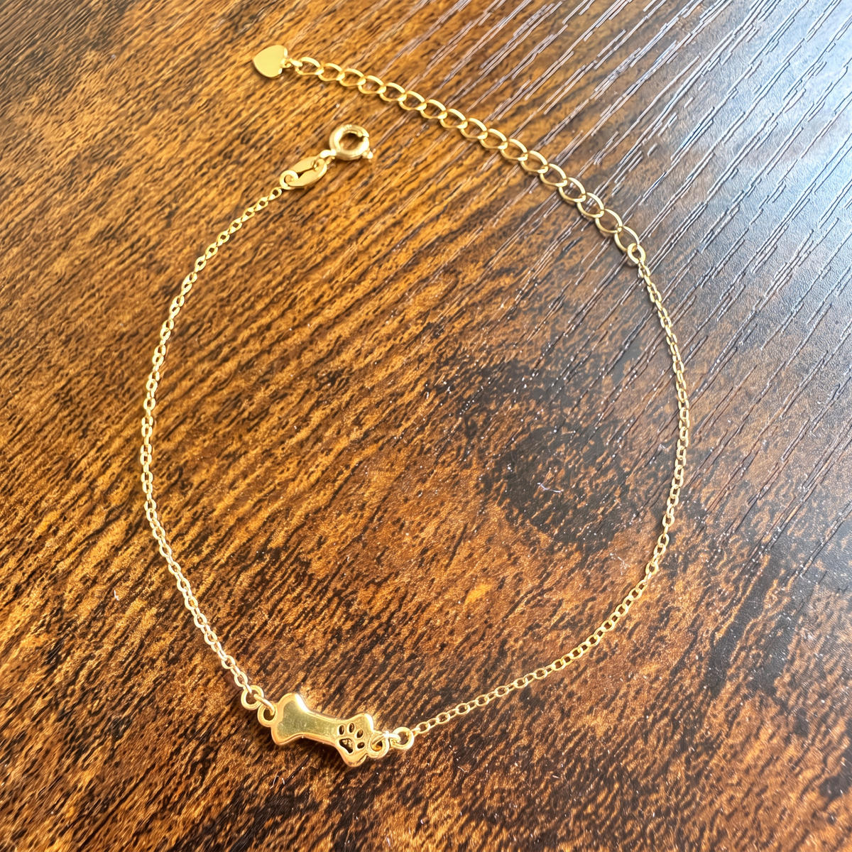 Dog Bone Bracelet in Gold